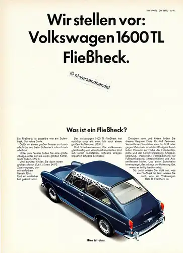 VW-1600-Fließheck-1965-Reklame-Werbung-genuine Advertising- nl-Versandhandel