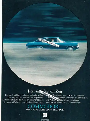 Opel-Commodore-09/67-Reklame-Werbung-genuine Advertising-nl-Versandhandel
