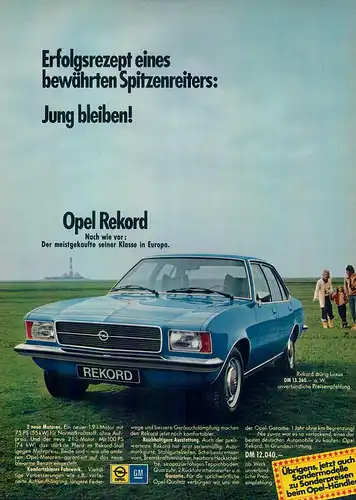Opel-Rekord-4türig-1975-Reklame-Werbung-genuineAdvertising-nl-Versandhandel