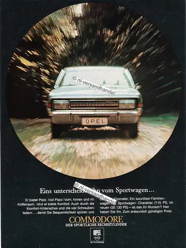 Opel-Commodore-03/67-Reklame-Werbung-genuine Advertising-nl-Versandhandel