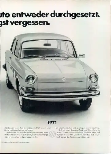 VW-1600-1971-Reklame-Werbung-genuine Advert-La publicité-nl-Versandhandel