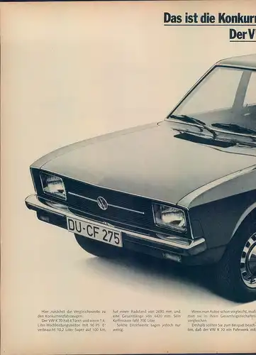VW-K70-1971-VI-Reklame-Werbung-genuine Advert-La publicité-nl-Versandhandel