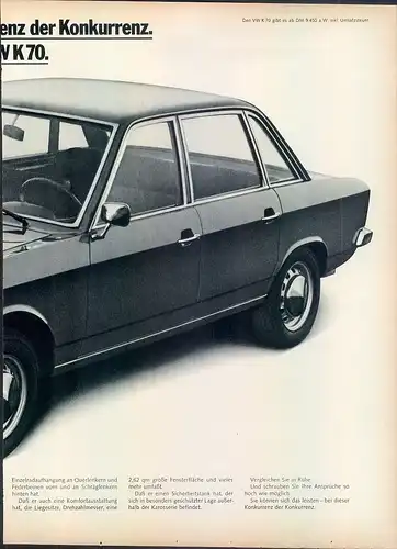 VW-K70-1971-VI-Reklame-Werbung-genuine Advert-La publicité-nl-Versandhandel