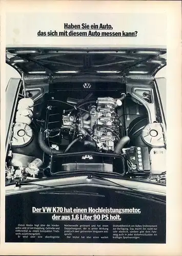 VW-K70-1971-III-Reklame-Werbung-genuine Advert-La publicité-nl-Versandhandel