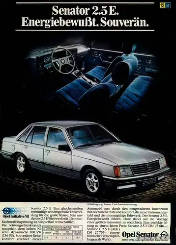 OPEL-SENATOR-1981-Reklame-Werbung-genuine Advert-La publicité-nl-Versand