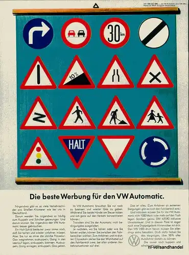 VOLKSWAGEN-AUTO-1968-Reklame-Werbung-genuine Ad-La publicité-nl-Versandhandel