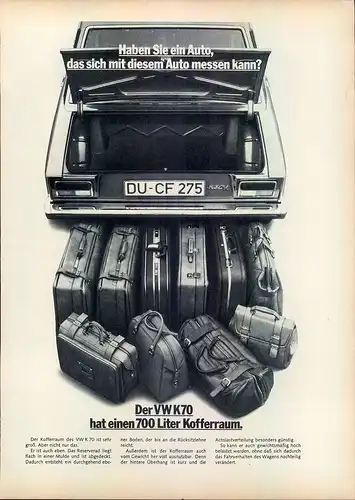 VW-K70-1971-II-Reklame-Werbung-genuine Advert-La publicité-nl-Versandhandel