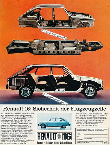 Renault-R16-02/67-Reklame-Werbung-genuine Advertising-nl-Versandhandel