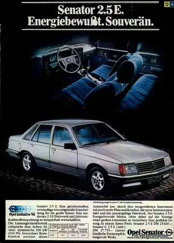 OPEL-SENATOR-2.5-1981-Reklame-Werbung-genuine Advert-La publicité-nl-Versand