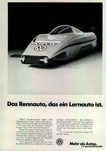 VW-RENNAUTO-1981-Reklame-Werbung-genuine Advert-La publicité-nl-Versandhandel