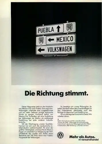 VW-MEXICO-1981-Reklame-Werbung-genuine Advert-La publicité-nl-Versandhandel
