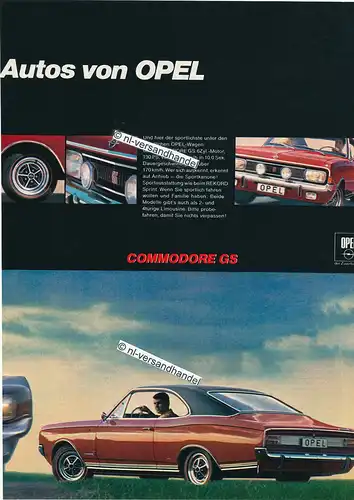 Opel-Commodore-Rekord-Reklame-Werbung-genuine Advertising - nl-Versandhandel
