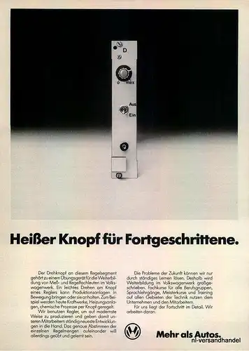 VW-REGELSEGMENT-´81-Reklame-Werbung-genuine Advert-La publicité-nl-Versandhandel