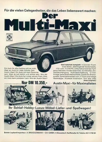 Austin-Maxi-1975-Reklame-Werbung-genuineAdvertising-nl-Versandhandel