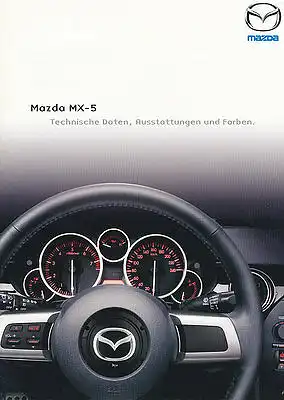 Mazda - MX-5 -Technik-Farben-Ausstattung - 08/05  - Deutsch -  nl-Versandhandel