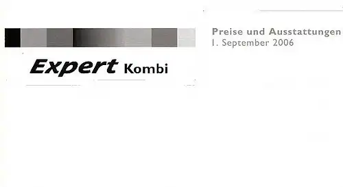 Peugeot - Expert - Kombi - Preisliste - 09/06 - Deutsch - nl-Versandhandel