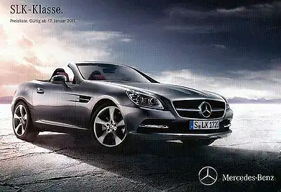 Mercedes - SLK-Klasse - Preisliste -  01/2011 - Deutsch - nl-Versandhandel