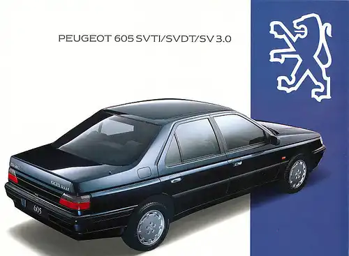 Peugeot - 605 - SV3.0 - SVDT- SVTI - Prospekt -1994- Deutsch - nl-Versandhandel