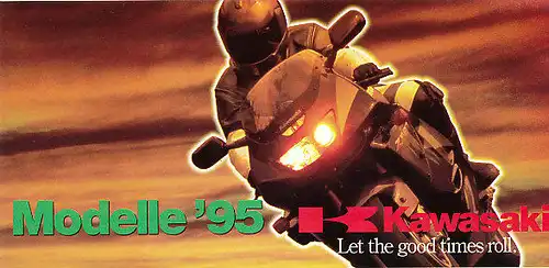 Kawasaki - Gesamtprogramm 1995 - Prospekt  - Deutsch - 09/94 - nl-Versandhandel