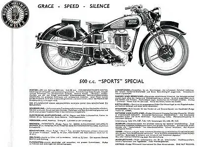 Rudge -  Motorrad-Programm - Prospekt   - 1939  - Deutsch  - nl-Versandhandel
