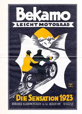 Bekamo  -  Leichtmotorrad   - 1923  -  Deutsch - nl-Versandhandel