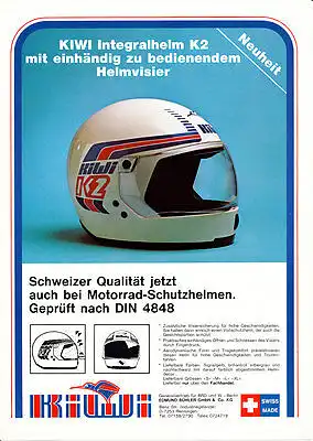 KIWI - K2 - Integral-Helm - 1976 - Prospekt - nl-Versandhandel