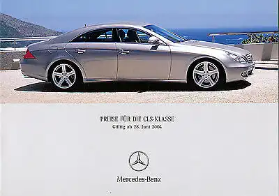 Mercedes-Benz - CLS  - Klasse  -  Preisliste 06/04 -           nl-Versandhandel