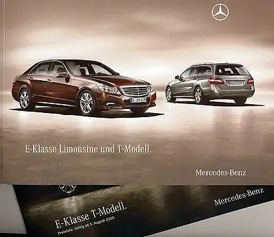 Mercedes-Benz - T - E - Prospekt  11/09 + Preisliste T- 08/09 - nl-Versandhandel