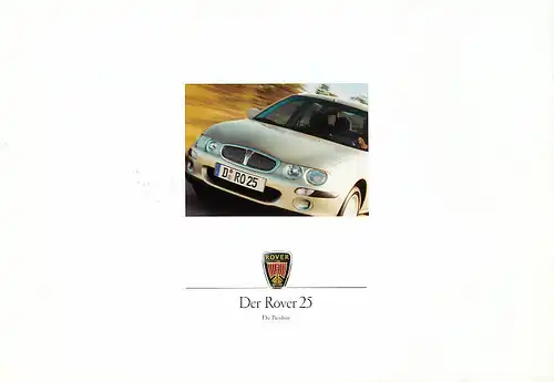 Rover - 25 - Preisliste - 02/ 2000  - Deutsch - nl-Versandhandel