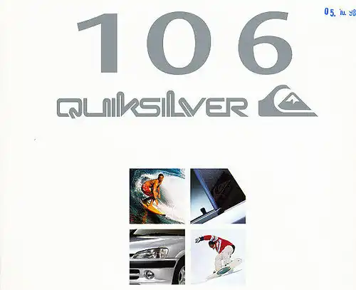 Peugeot - 106  - Quicksilver  -  Prospekt -  07/98 -  france -  nl-Versandhandel