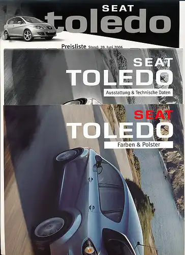 Seat - Toledo - Preise Austattung Technik - 04/06 - Deutsch - nl-Versandhandel