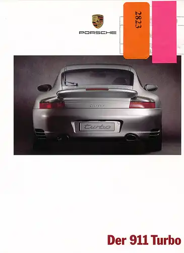 Porsche  -  911 Turbo  -  08/99  -  Prospekt  - Deutsch -  nl-Versandhandel