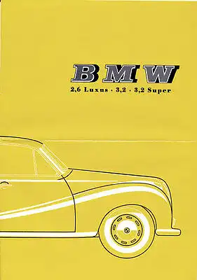 BMW - V8 - 2,6 Luxus - 3,2 Super - Prospekt - 1958  - Deutsch - nl-Versandhandel