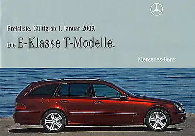 Mercedes-Benz - E - Klasse - T - Modell  - Preisliste 01/09 - nl-Versandhandel