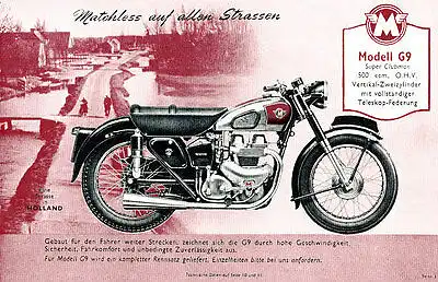 Matchless - Motorrad-Programm -  Prospekt  - 1954 - Deutsch -  nl-Versandhandel
