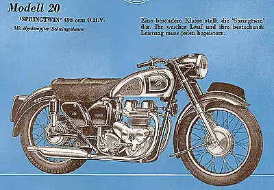 AJS - Motorrad-Programm - Prospekt - 1955 - Deutsch - nl-Versandhandel