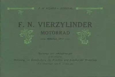 F.N. - Modell 1912 - Motorrad-Prospekt  - 1912  - Deutsch -  nl-Versandhandel