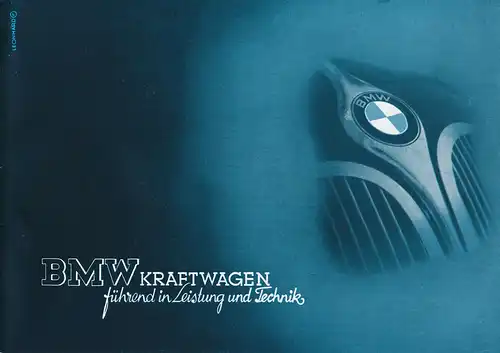 BMW - 2 Liter - 3,5 Liter   -  Prospekt  - 1939  - Deutsch - nl-Versandhandel