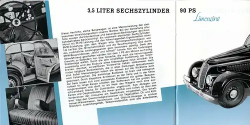 BMW - 2 Liter - 3,5 Liter   -  Prospekt  - 1939  - Deutsch - nl-Versandhandel