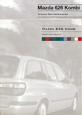 Mazda - 626 - Kombi - Technik - Farben  - 1998  - Deutsch - nl-Versandhandel