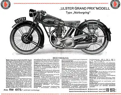 Rudge - Motorrad-Programm-Prospekt-1930-Deutsch-Rudge Brochure-nl-Versandhandel