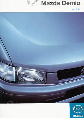 Mazda - Demio - Prospekt + Farben +Technik -  08/98 - Deutsch - nl-Versandhandel