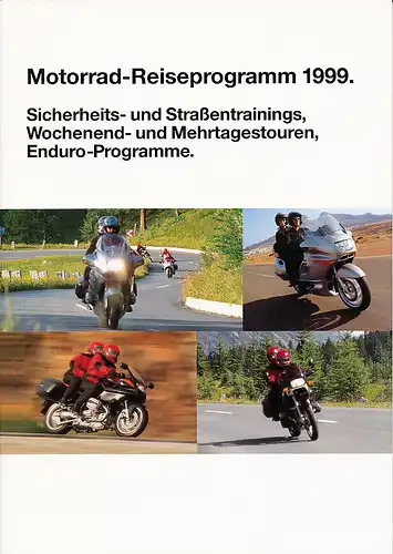 BMW - Motorrad-Reiseprogramm - Prospekt - Deutsch - 08/98 -  nl-Versandhandel