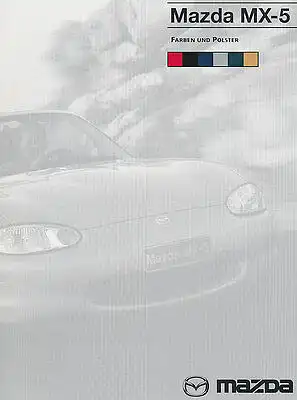 Mazda - MX-5 - Farben und Polster - Prospekt -04/98 - Deutsch - nl-Versandhandel