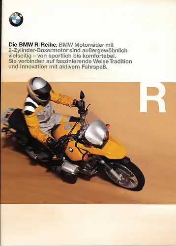 BMW -  R-Reihe  - Prospekt - 08/99 - Deutsch -    nl-Versandhandel
