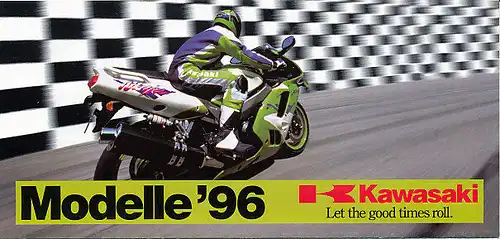 Kawasaki - Gesamtprogramm 1996 - Prospekt  - Deutsch - 01/96 - nl-Versandhandel
