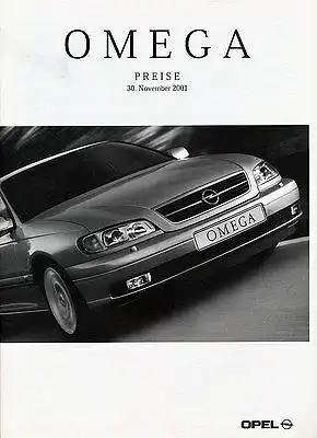Opel - Omega  -  Preise  - 11/ 1991 - Deutsch -      nl-Versandhandel