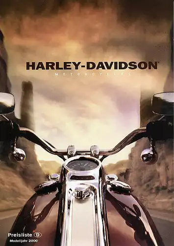 Harley Davidson -  Modelljahr 2000 - Preisliste - Deutsch - nl-Versandhandel