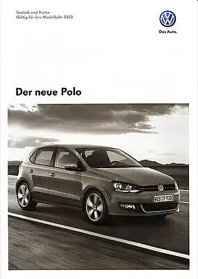 VW - Polo - Technik und Preise - Juli 2009 - Deutsch -    nl-Versandhandel