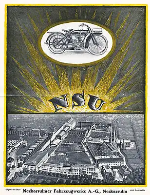 NSU - Motorrad-Programm  -  Prospekt   - 1924  - Deutsch  - nl-Versandhandel